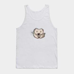 Cute Porcupine Drawing Tank Top